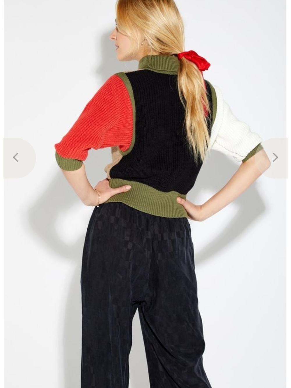 Callahan Knitwear Colorblock Contrast Ribbed Turtleneck Sweater M Anthropologie